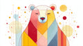 Geometric Bear Wall Art 004 | Home & Nursery Decor