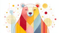 Bear Geometric Wall Art 004 for Nursery | Print or Framed