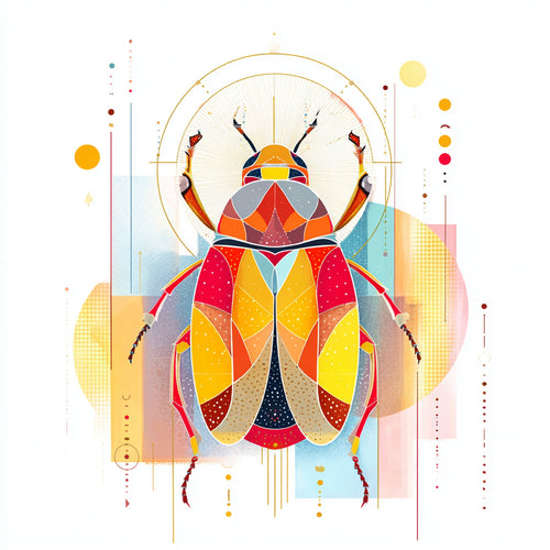Geometric Beetle Wall Art 001 | Home & Nursery Decor