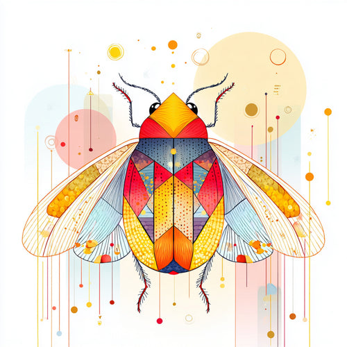 Geometric Beetle Wall Art 002 | Home & Nursery Decor