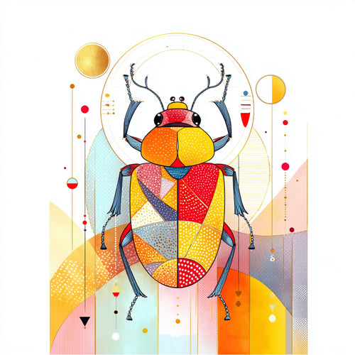 Geometric Beetle Wall Art 004 | Home & Nursery Decor