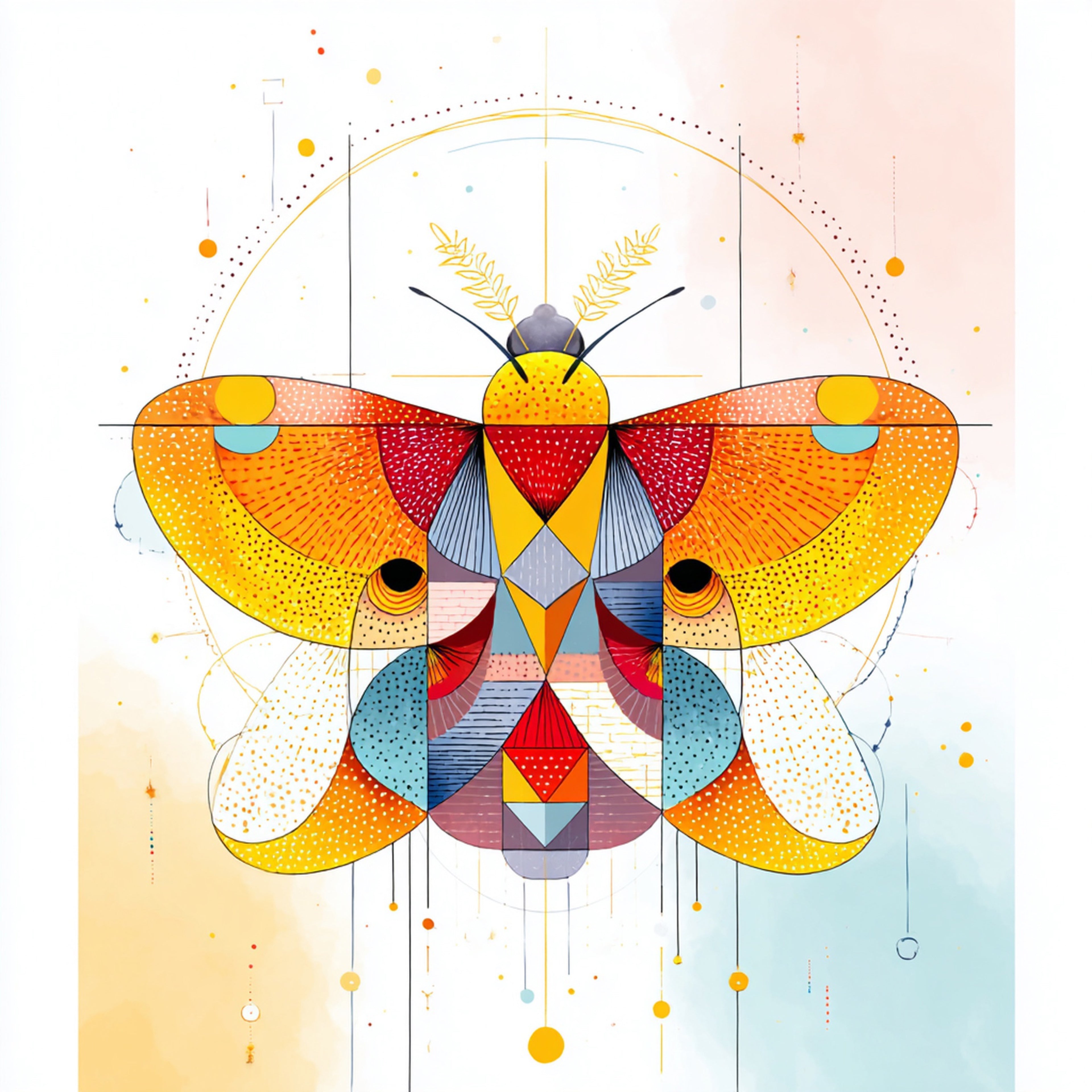 Geometric Butterfly Wall Art 002 | Home & Nursery Decor