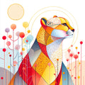Geometric Cheetah Wall Art 003 | Home & Nursery Decor
