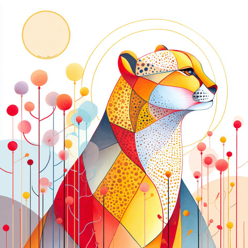 Geometric Cheetah Wall Art 003 | Home & Nursery Decor
