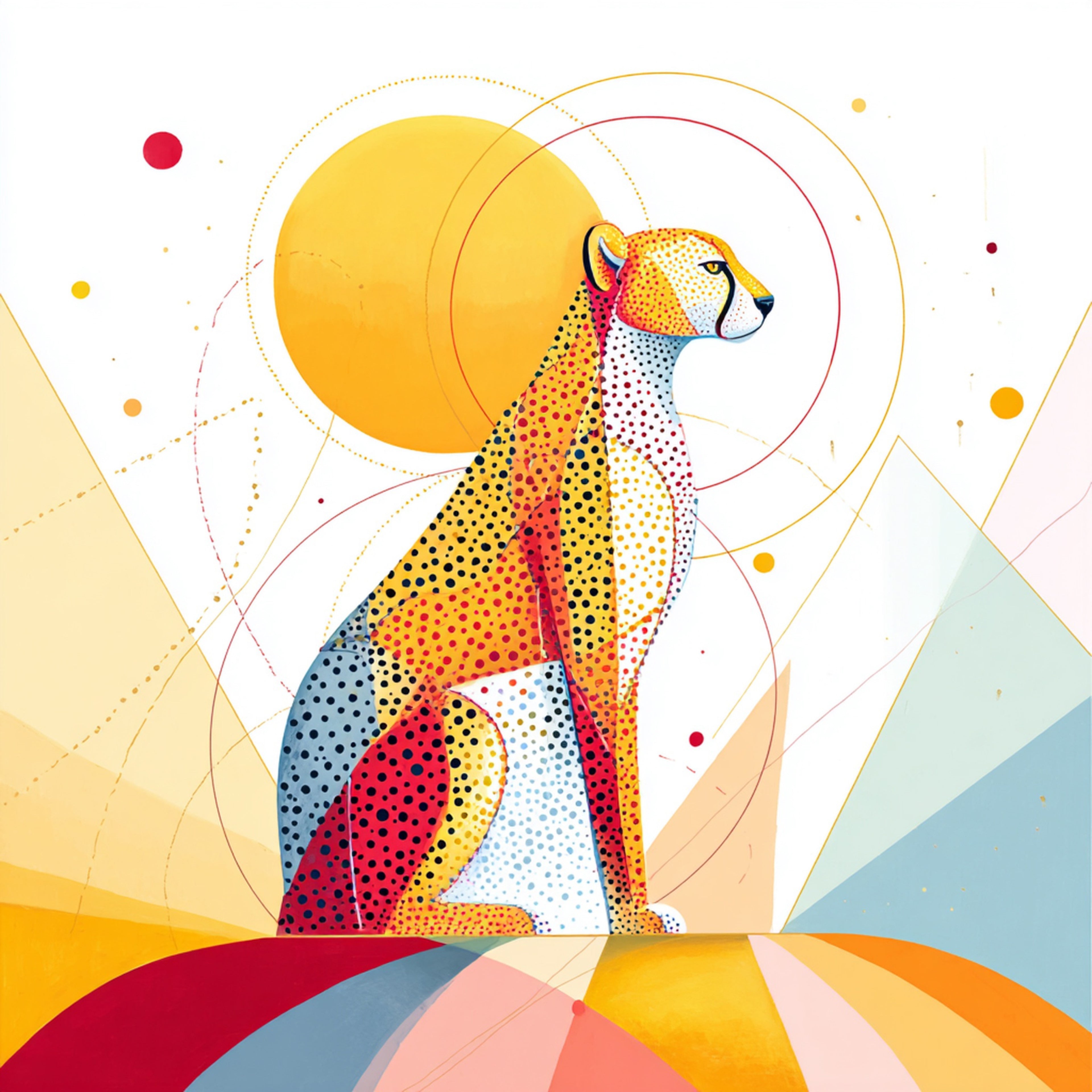 Geometric Cheetah Wall Art 004 | Home & Nursery Decor
