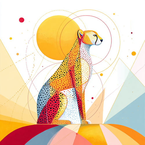 Geometric Cheetah Wall Art 004 | Home & Nursery Decor