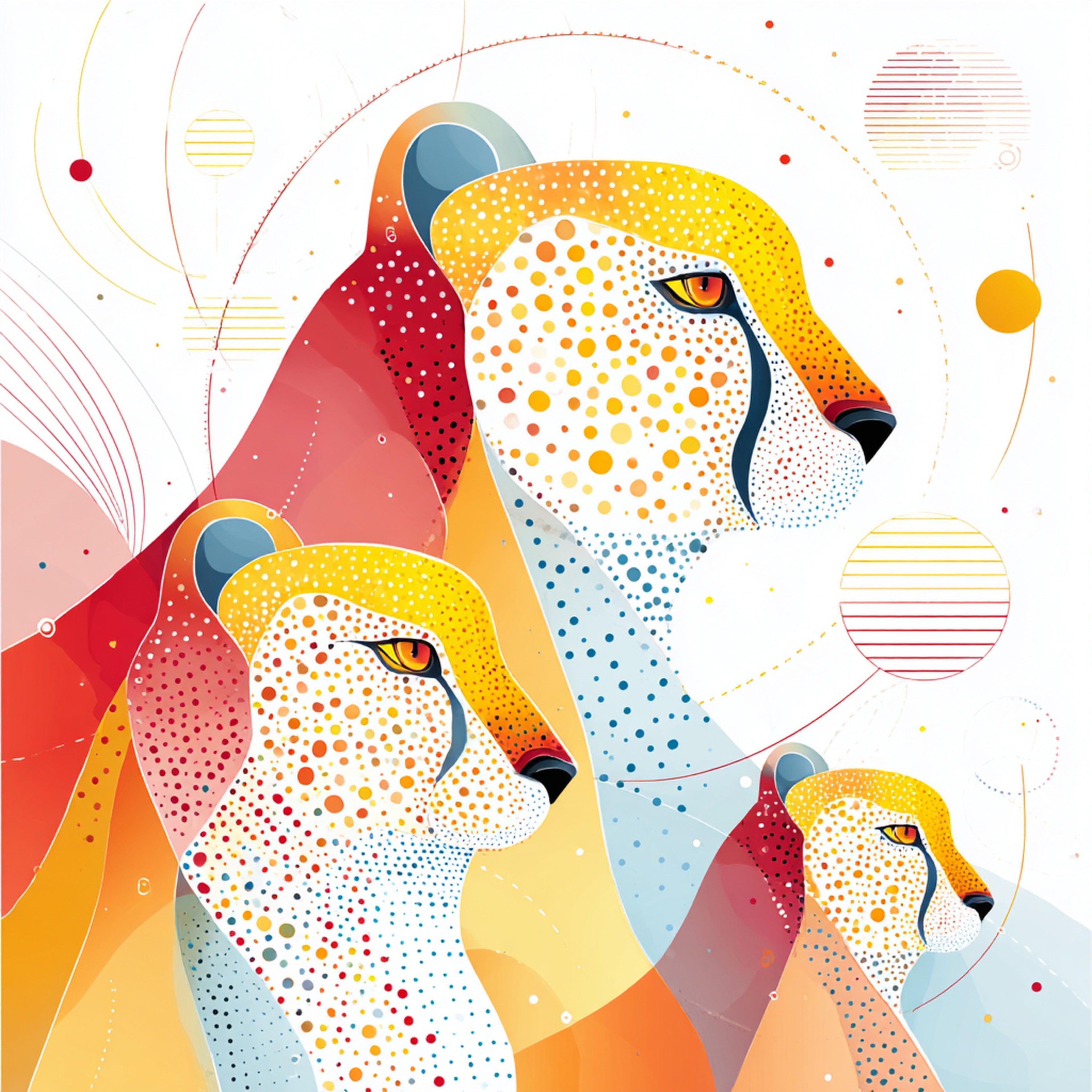 Geometric Cheetah Wall Art 006 | Home & Nursery Decor