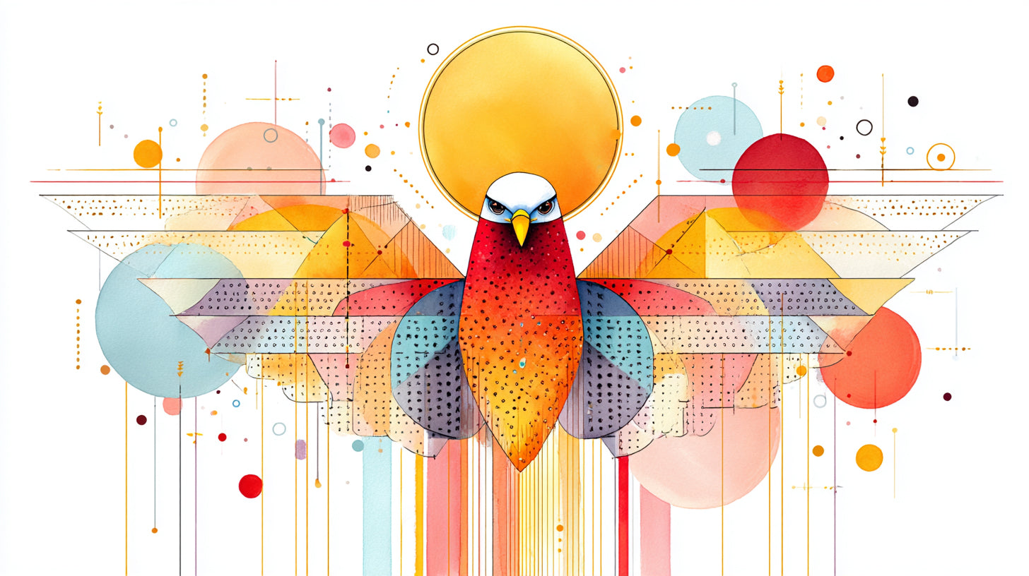 Eagle Geometric Wall Art 004 | Print or Framed
