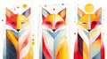 Geometric Fox Wall Art 002 | Home & Nursery Decor