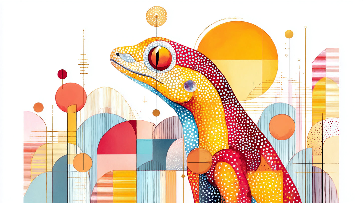 Geometric Gecko Wall Art 002 | Home & Nursery Decor