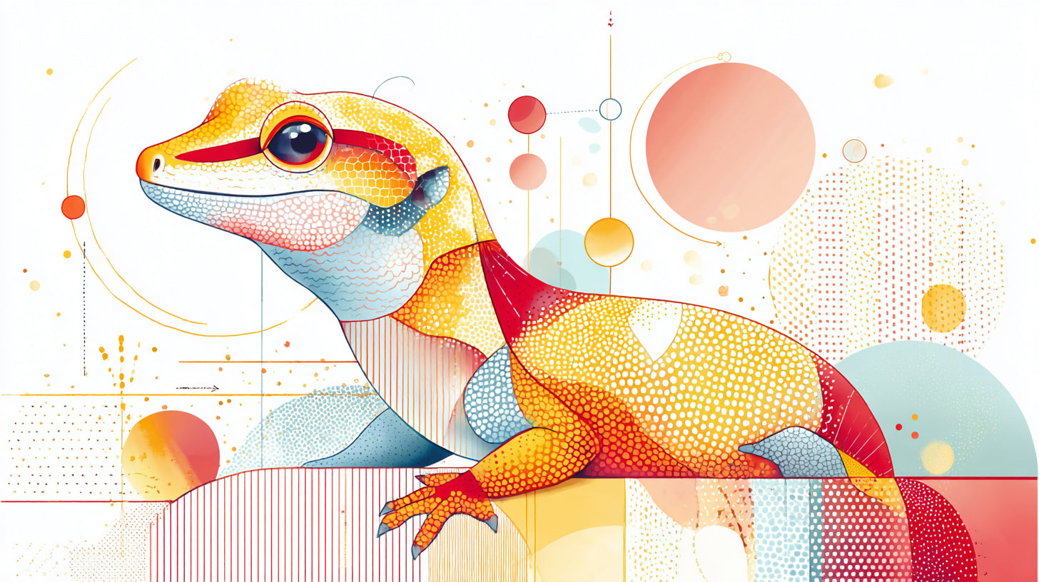Geometric Gecko Wall Art 004 | Home & Nursery Decor