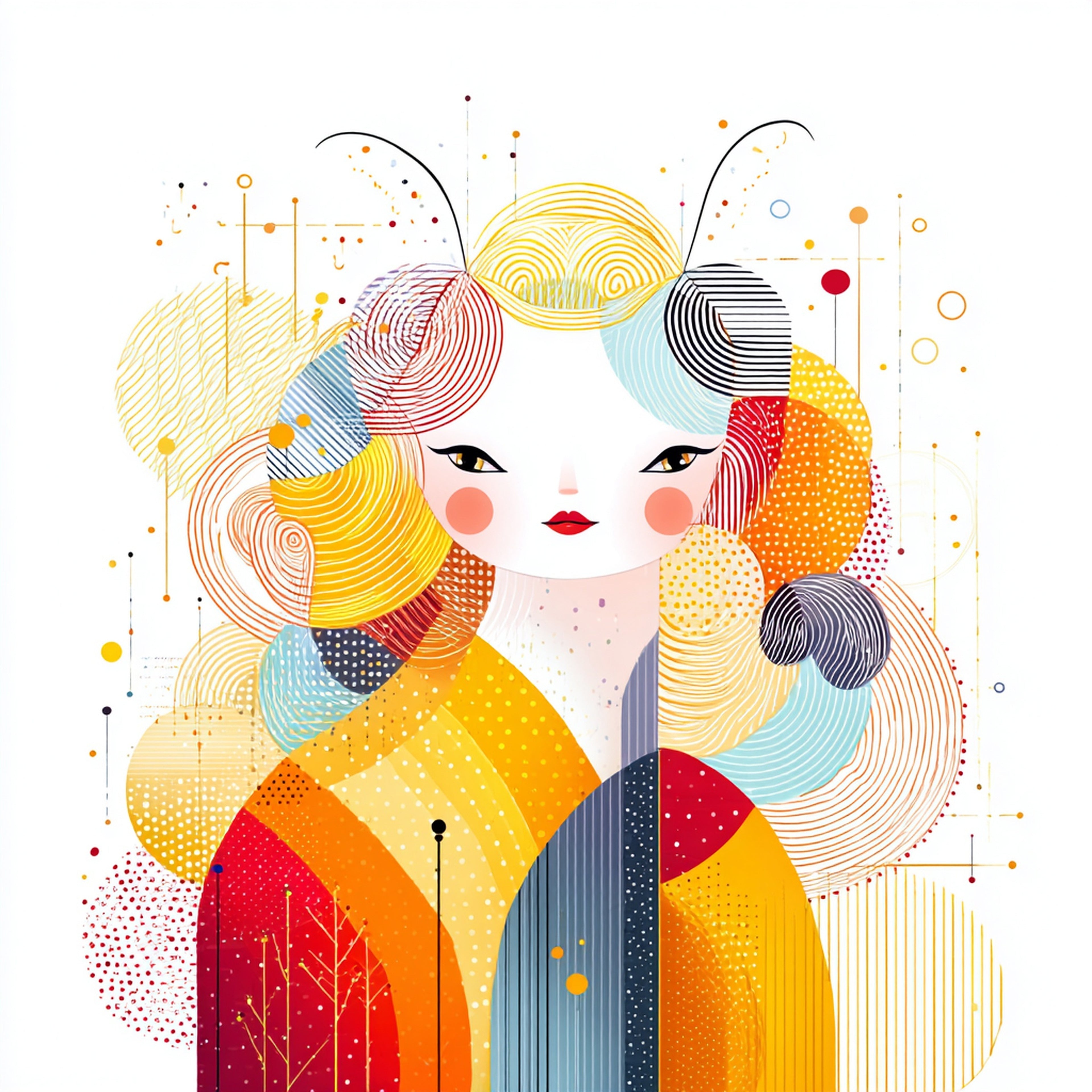 Geometric Ladybug Wall Art 001 | Home & Nursery Decor