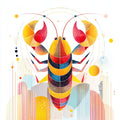 Geometric Lobster Wall Art 001 | Home & Nursery Decor