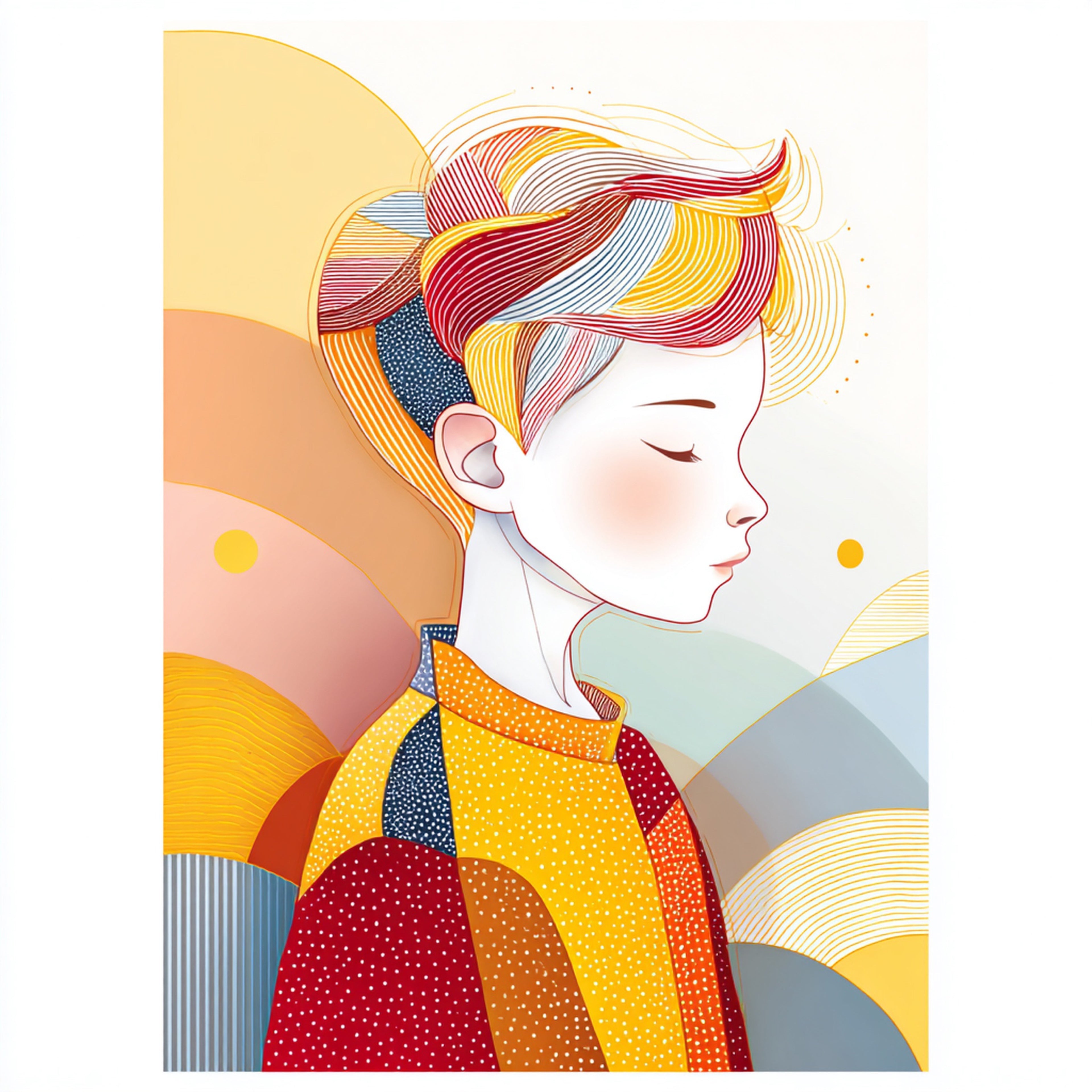 Geometric People Wall Art 003 | Home & Nursery Decor