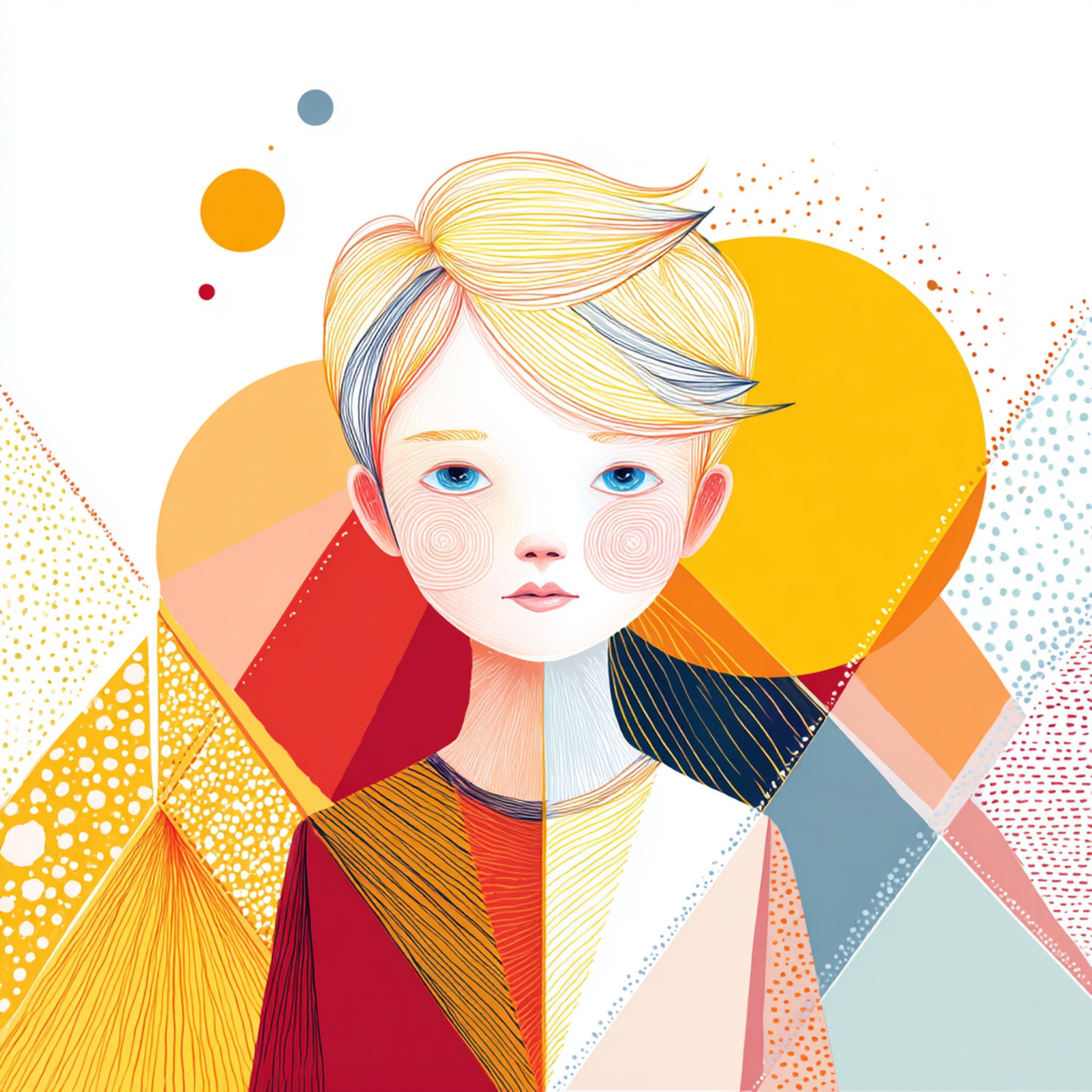 Geometric People Wall Art 004 | Home & Nursery Decor