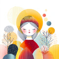 Geometric People Wall Art 005 | Home & Nursery Decor