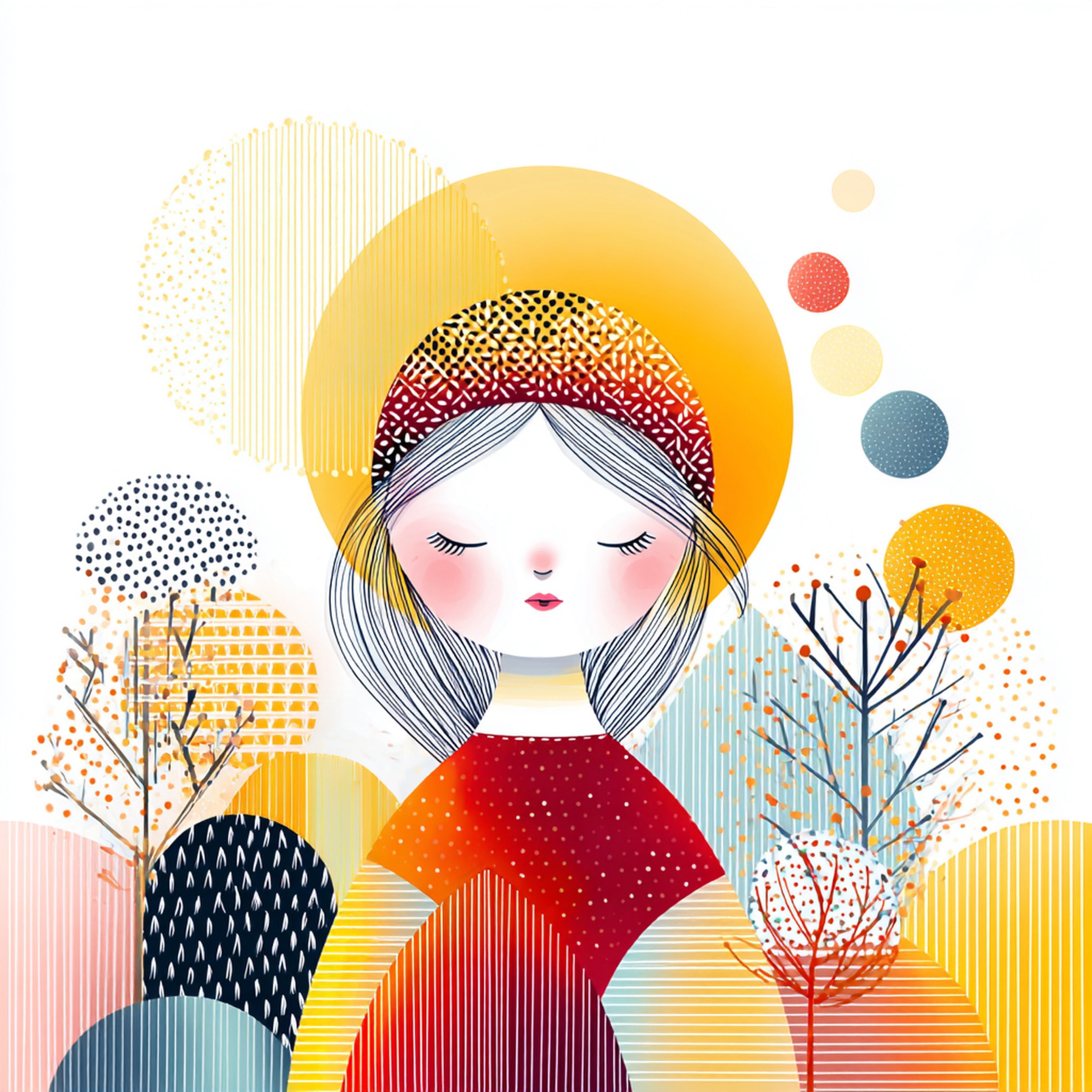 Geometric People Wall Art 005 | Home & Nursery Decor