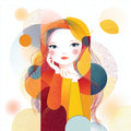 Geometric People Wall Art 008 | Home & Nursery Decor