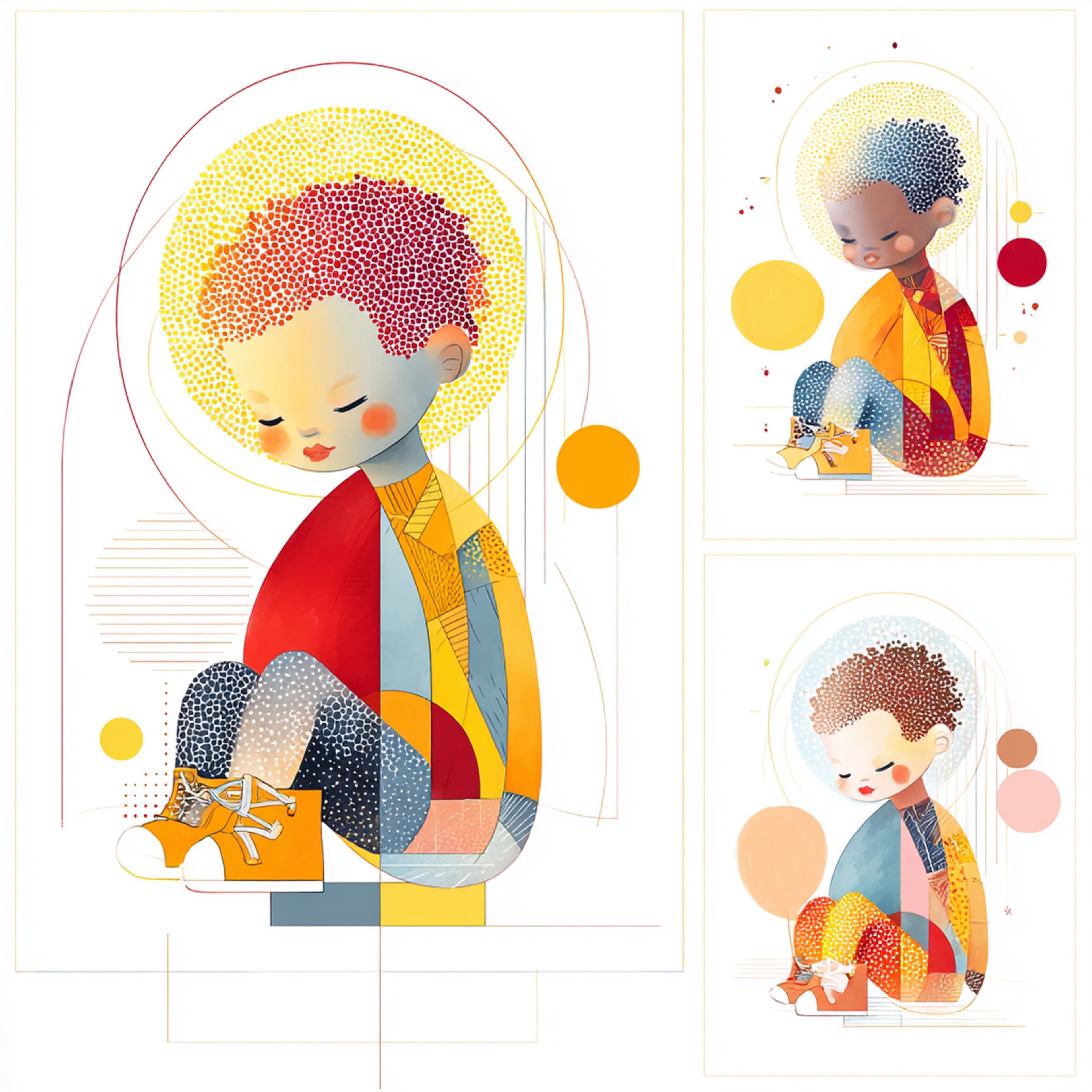Geometric People Wall Art 015 | Home & Nursery Decor