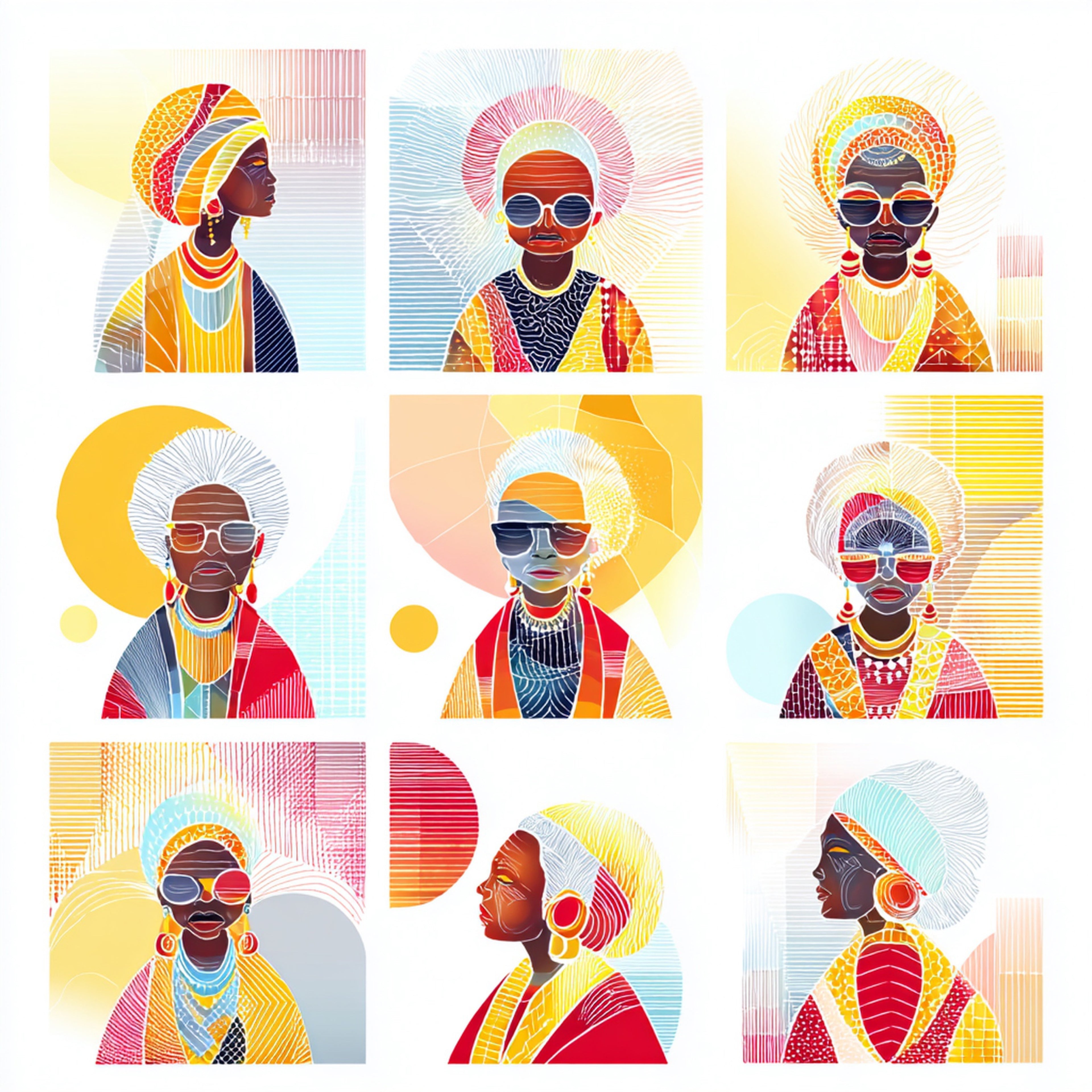 Geometric People Wall Art 016 | Home & Nursery Decor