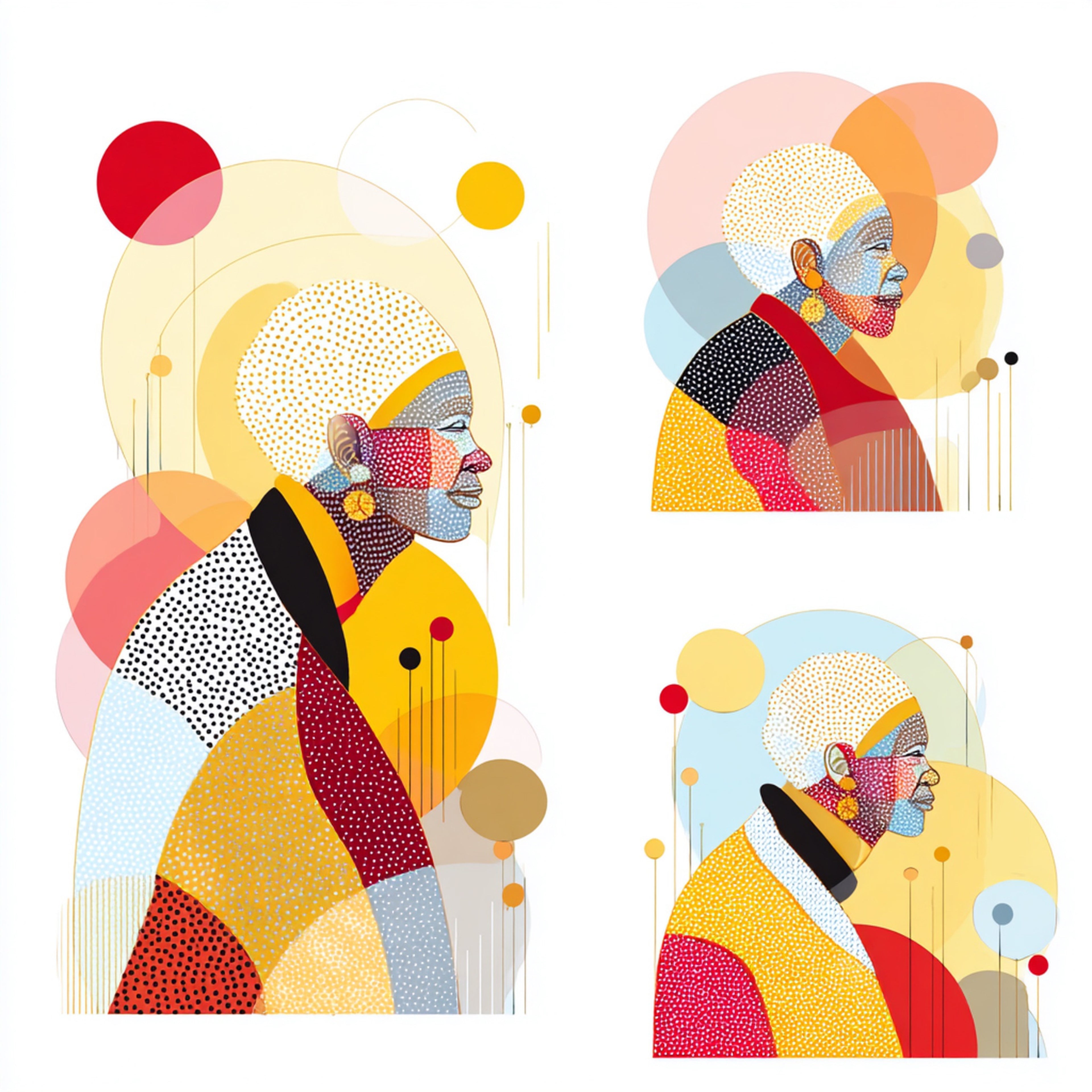Geometric People Wall Art 017 | Home & Nursery Decor