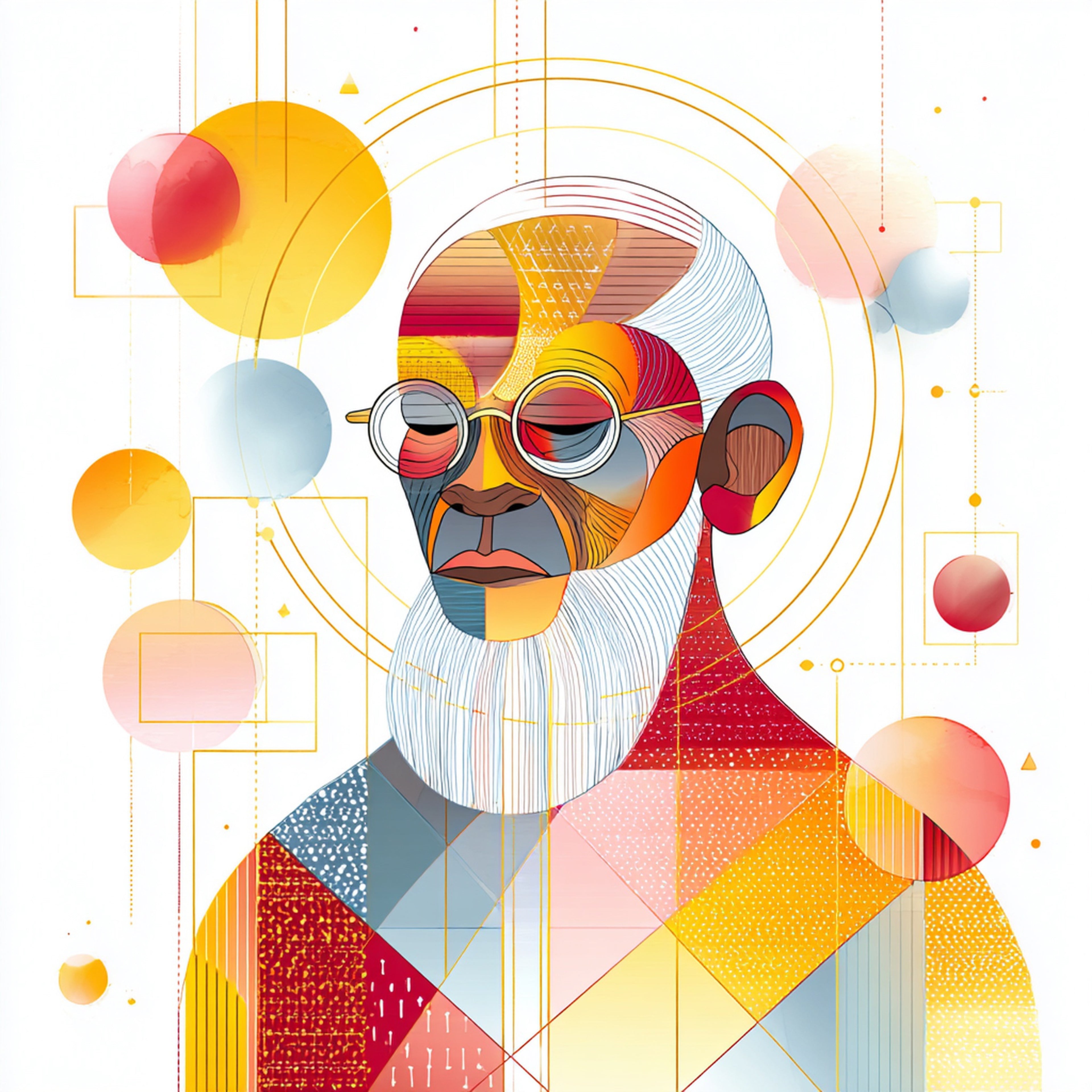 Geometric People Wall Art 020 | Home & Nursery Decor