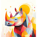 Geometric Rhino Wall Art 002 | Home & Nursery Decor