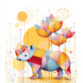 Geometric Rhino Wall Art 003 | Home & Nursery Decor