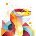 Geometric Snake Wall Art 001 | Home & Nursery Decor