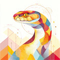 Geometric Snake Wall Art 004 | Home & Nursery Decor