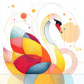 Geometric Swan Wall Art 003 | Home & Nursery Decor